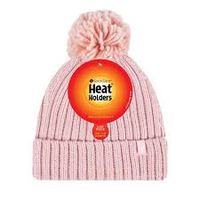 Heat Holders Ladies pom pom hat arden coral one size