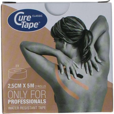 Foto van Curetape Tape 2,5cm x 5mtr beige