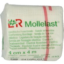 Mollelast Elastisch hydrofiel windsel 4 m x 4 cm Foto van Mollelast Elastisch hydrofiel windsel 4 m x 4 cm