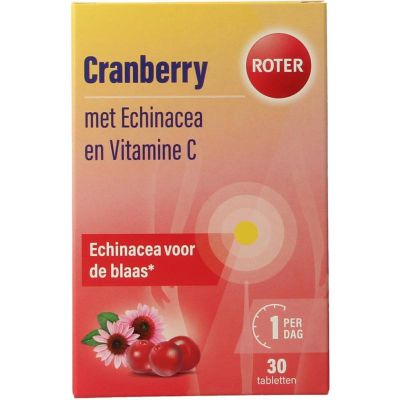 Roter Cranberry vitamine C & echinacea Roter Cranberry vitamine C & echinacea 30 tabletten - Fytotherapie