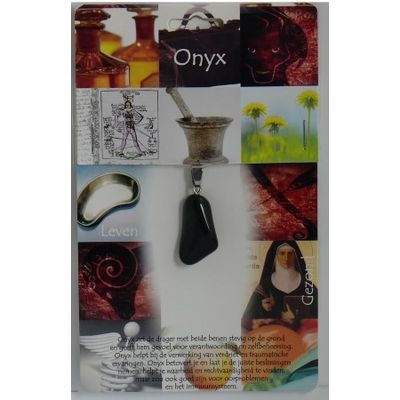 Hanger gezondheidssteen onyx 1 stuks - 