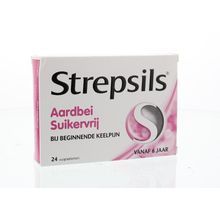 Foto van Strepsils Aardbei suikervrij