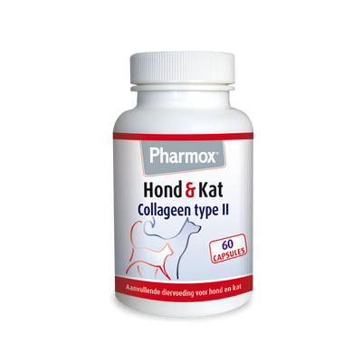 ​Pharmox Hond & kat collageen type II 60 capsules - Voedingssupplementen Dieren