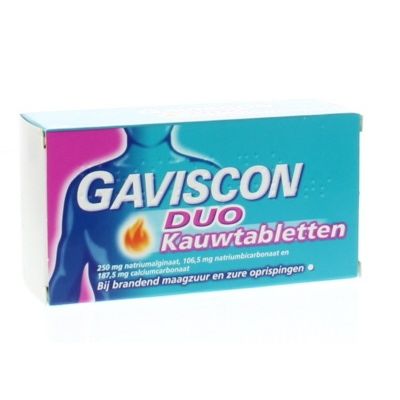 Gaviscon Duo tabletten 24 kauwtabletten - Maagzuur en oprispingen