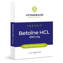 Foto van Vitakruid Betaine HCL 650 mg & pepsine 160 mg testkit