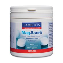 Foto van Lamberts MagAsorb (magnesium citraat) 150 mg