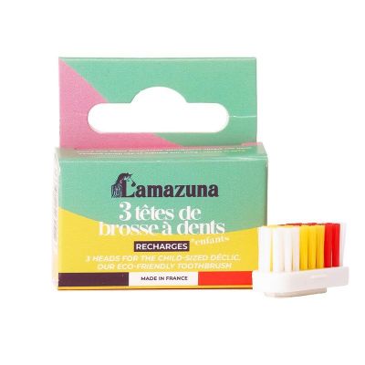 Foto van Lamazuna Set of 3 toothbrush heads soft kid