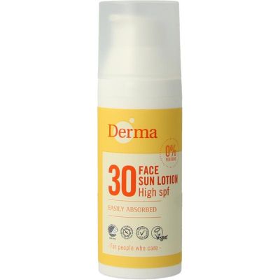 Derma Sun face lotion SPF30 50 Milliliter - In de zon
