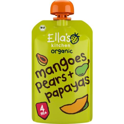 Ella's Kitchen Mangoes pears & papayas knijpzakje Ella's Kitchen Mangoes pears & papayas knijpzakje 120 gram - Babyvoeding