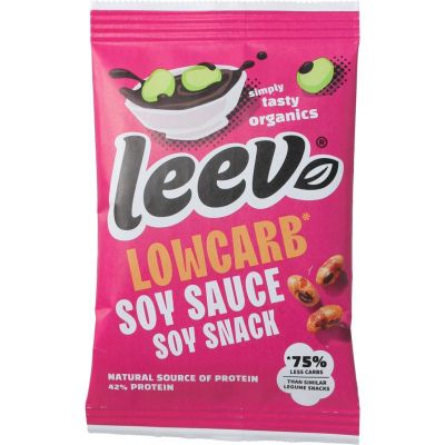 Leev Bio lowcarb snack soyabonen soya saus 45 gram - Voeding