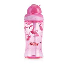 Foto van Nuby Flip it beker 360 ml roze 3 jaar+