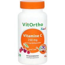Foto van Vitortho Vitamine C 250 mg met 25 mg bioflavonoïden (kind)