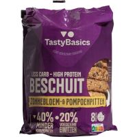 Tastybasics Less carb-high protein beschuit zonnebl/pompoenpit