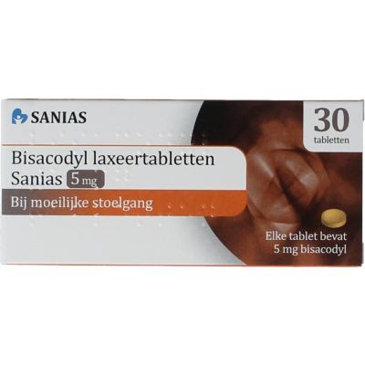 Sanias Bisacodyl 5mg Sanias Bisacodyl 5mg 30 tabletten - Laxeermiddel