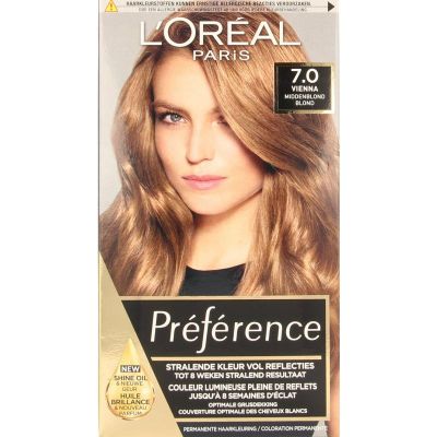 Loreal Preference vienne 7.0 midden blond 1 set - Haarkleuring