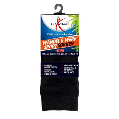 Lucovitaal Bamboe wandel werk sportsokken maat 35-38 Lucovitaal Bamboe wandel werk sportsokken maat 35-38 1 paar - Kleding/ondergoed