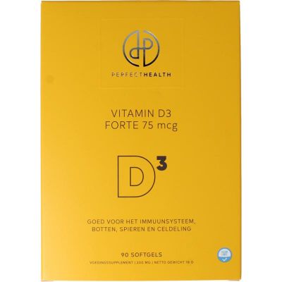 Perfect Health Vitamine D3 forte 75mcg Foto van Perfect Health Vitamine D3 forte 75mcg