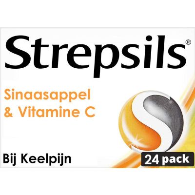 Strepsils Sinaasappel / Vitamine C Strepsils Sinaasappel / Vitamine C 24 zuigtabletten - Keel