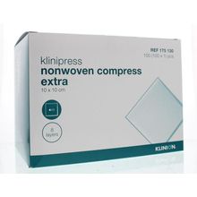 Klinion Non-woven compres 10 x 10 cm extra Foto van Klinion Non-woven compres 10 x 10 cm extra