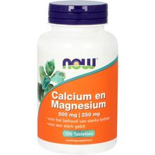 Foto van NOW Calcium magnesium 500/250 mg