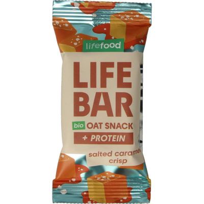 Lifefood Lifebar oatsnack proteine salted caramel crisp bio