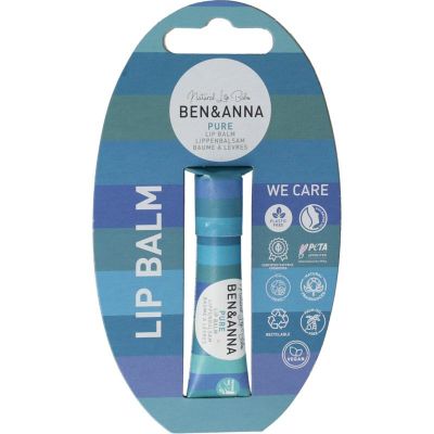 Ben & Anna Lipbalm pure 9 gram - Lipverzorging