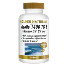 Golden Naturals Visolie 1400 TG vitamine D3 Foto van Golden Naturals Visolie 1400 TG vitamine D3