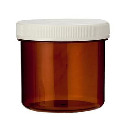 Tabletflacon 120 ml bruin met dop 100 stuks - 