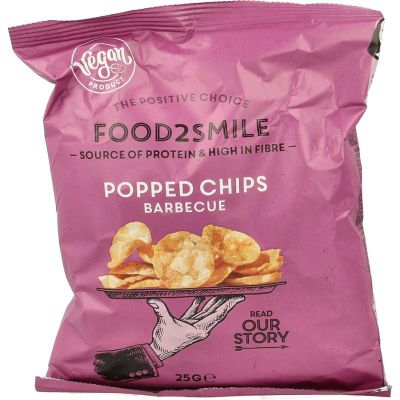 Food2Smile Popped chips barbeque 25 gram - Zoutjes/chips