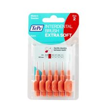 Foto van Tepe Interdentale rager extra soft 0.5 mm licht rood