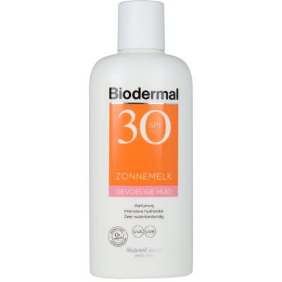 Biodermal Zonnemelk SPF30 gevoelige huid 200 Milliliter - Zonnebrand