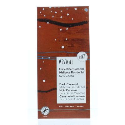 Vivani Dark caramel Mallorca fleur de sel 62% cacao bio