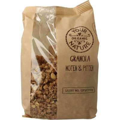 Your Organic Nat Granola noten en pitten bio 375 gram - Ontbijtgranen