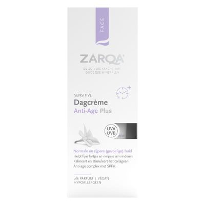 Foto van Zarqa Dagcreme anti age plus sensitive SPF15