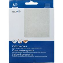 Heka Zalfcompres 7.5 x 10cm steriel Foto van Heka Zalfcompres 7.5 x 10cm steriel