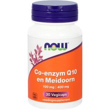 Foto van NOW Co-Q10 100 mg met meidoorn