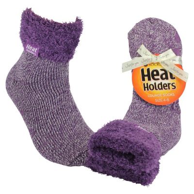 Heat Holders Ladies lounge socks 4-8 lila mauve/cream