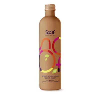 Soof Drinks Siroop biologische gember peper limoen appel 340 Milliliter - Dranken