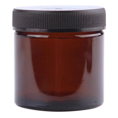 Helios Holland Zalfpot/cremepot incl deksel amber bruin glas 60ml 5 stuks - Algemeen