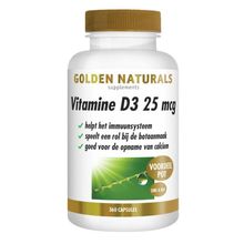 Foto van Golden Naturals Vitamine D3 25 mcg