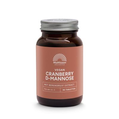 Mattisson Cranberry D-mannose met berendruif extract 90 tabletten - Fytotherapie
