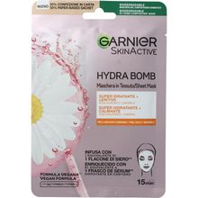 Foto van Garnier Skin act tissue masker kamille& hyaluronzuur