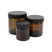 Zalfpot glas bruin gedopt 30 ml