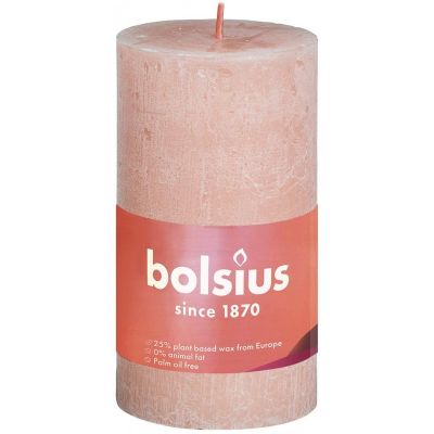 Bolsius Rustiek stompkaars shine 100/50 misty pink