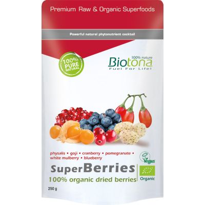 Biotona Superberries organic dried berries bio Biotona Superberries organic dried berries bio 250 gram - Overige producten