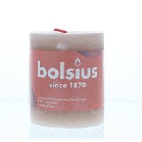 Bolsius Rustiek stompkaars shine 80/68 misty pink