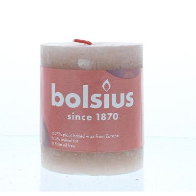 Bolsius Rustiek stompkaars shine 80/68 misty pink