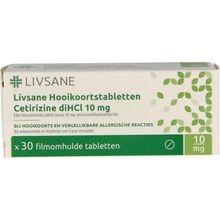 Foto van Livsane Hooikoorts cetirizine10mg