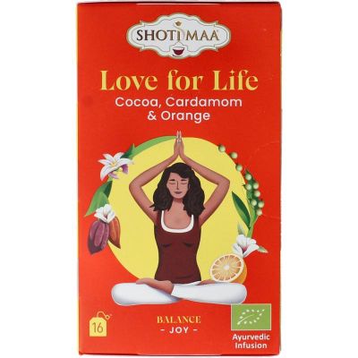 Shoti Maa Love for life cocoa, cardamom & orange 16 stuks - Thee