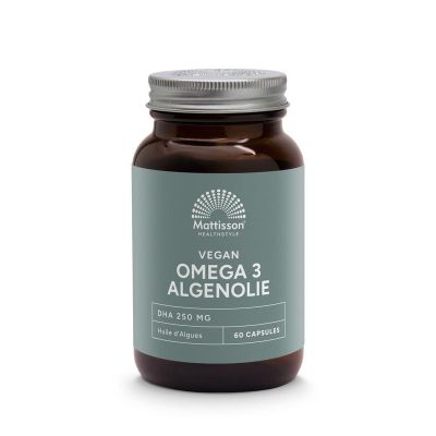 Foto van Mattisson Vegan omega-3 algenolie DHA 260 mg
